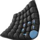 Travel Cushion, Inflatable Travel Cushion Airplane Seat Cushion for Long Flights, Portable Car Seat Cushions for Office Chair, Wheelchair, Camping, Home Living (Black)