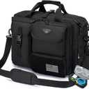 Stypos Tactical Messenger Bag,14inch/15.6inch/17.3inch Briefcase for Man Military Laptop Bag, Flight Work Bags for Pilots (18inch Large, Black)