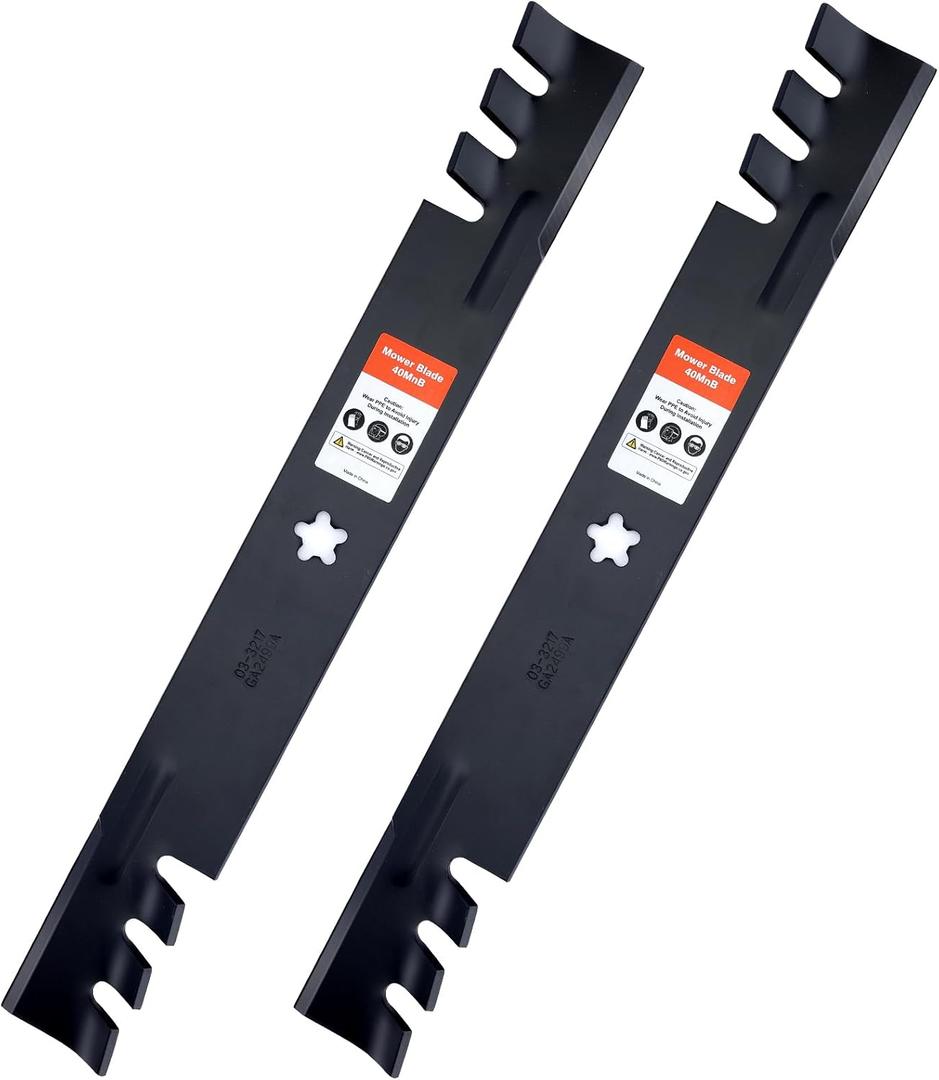 Grasscool 138971 134149 Mulching Blades for Craftsman 42 inch Deck Riding Lawn Mower LT1000 LT2000 T110 with 5-Star Mounting Pattern Replace 532138971 138498