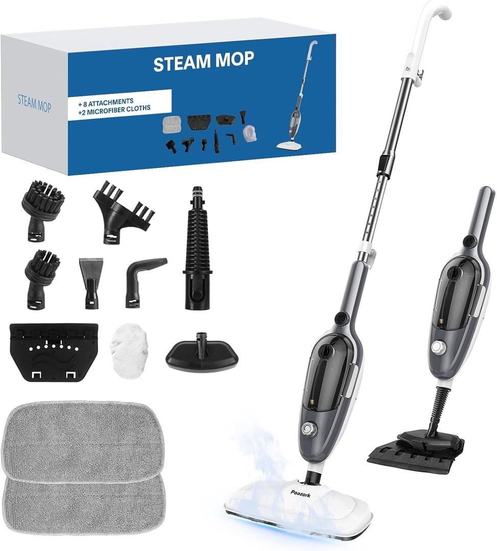 Steam Mop - All-in-one Powerful Handheld Steam Cleaner Detachable Handheld Steam Cleaner for Home,MultiPurpose Steamer for Hardwood FloorsClothes,Windows,Tiles,Carpet, Whole Home Use