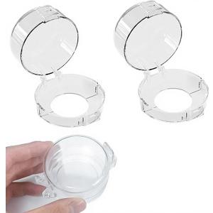 2 Pack Deadbolt Child Safety Lock Cover, Child Proof Door Knob Cover, Large Size Door Safety Deadbolt Lock for Kids, 2.76 * 2.14" Transparent
