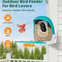 HIXX Smart Bird Feeder with Camera, AI Identify Birds & Auto Capture, 2K HD Live Camera Birdwatching with Color Night Vision for Bird Lovers Gifts (Blue)