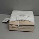 Threadmill Egyptian Cotton Queen Sheet Set | 100% Certified Egyptian Cotton Bed Sheets for Queen Size Bed | Queen Bed Sheets Set with Snug Fit 16" Deep Pocket | Soft Cooling Sateen Bedding Set | Beige (Light Beige Solid)