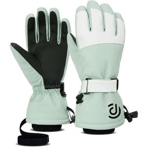 Lorpect Ski Gloves, Snow Gloves, Touchscreen Snowboard Glove, Winter Warm Glove for Cold Weather (Large, Green)