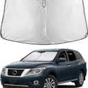 EcoNour Windshield Sunshade Compatible for Nissan Pathfinder 2013-2018 2019 2020, Sun Visor for Front Windshield & Window Sun Shade Cover, UV Heat Blocker & Protector, Car Accessories