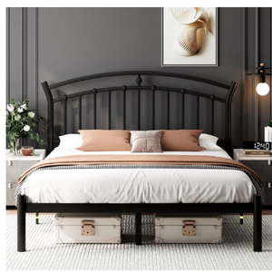 Full Size Bed Frame, Black Metal Bed Frame with 12" Under-Bed Storage, Heavy Duty Steel Slat Support, No Box Spring Needed, Noise-Free, Easy Assembly