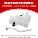 SecosAutoparts Washer Reservoir Windshield Tank Compatible With Toyota Corolla Sedan 2020-2022 Replace# 85315-02690 TO1288242 with Cap Inlet Filler & Pump