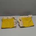 patdrea Shabby Chic Yellow Decorative Throw Pillow Covers 18x18 Set of 2,Farmhouse Linen Pillow Covers with Ruffles,Square Sturdy Throw Pillow Case for Couch Sofa Bed Living Room