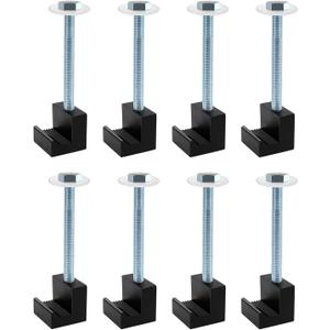 Mounting Clamps for Pickup Truck Tool Box Mount Tie Downs J Hook Crossover Tool Box Pickup Mounting Kit Aluminum Alloy J Hooks Pickup 8-Pack