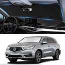 Custom Windshield Sunshade for Acura MDX Accessories 2021-2024 2025 2026 Front Window Shades Cover for Windshield Sun Visor Screen Protector 210T Reflective Blocks UV Rays Cool Car Accessories