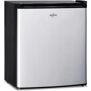 Koolatron 12V / 110V Refrigerator - Mini Fridge With Freezer For Trucks, Cool Storage For Kitchen, Bedroom, Office, Dorms, Compact Free Standing, Neveras Pequeñpara, 1.7 Cubic Feet Capacity, White