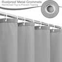 AooHome Shower Curtain Liner, Fabric Bathroom Curtain with Hooks for Hotel, Water Repellent, Light Grey, 72 Width x 75 Height Inch