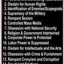 Funny 14 Warning Signs of Fascism Anti Donald Trump Resist Protest fascism Signs Wall Decor Vintage Metal Tin Sign Bedroom Bathroom Bar Man Cave Room Office Wall Decorations Gift 8x12 Inch