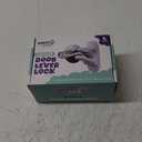 Door Lever Locks (4 Pack) - Prevents Toddlers from Opening Doors - Durable ABS with 3M Adhesive - Easy One-Hand Operation for Adults, No Tools Needed (White)