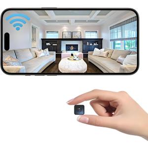 Mini Camera Home Wireless Security Cam Indoor HD Camera Small Smart WiFi House Portable Cameras Tiny House Nanny Body Cam Battery Life Powered Body Cameras 150 Wide Angle Night Vision Motion Detection