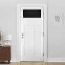 HOMEIDEAS French Door Curtain, 26x12 Inch, Black, 100% Polyester, Blackout, Privacy, Thermal Insulated, 1 Panel