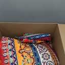 WONGS BEDDING Boho Quilt Set Queen Size, Bohemian Red Christmas Stripe 3 Pieces Bedspread Set Lightweight Microfiber All Season Christmas Bedding Coverlet Set for Queen Bed (96"x90")