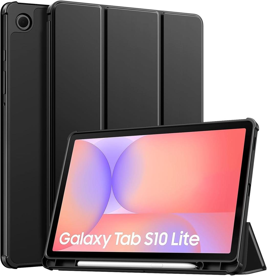 TiMOVO Case for Samsung Galaxy Tab S10 Lite 10.9 Inch 2025 SM-X400/X406 with S Pen Holder, Slim Stand Soft TPU Back Protective Cover, Support Auto Wake/Sleep, Black