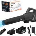 Aoypalp Leaf Blower Cordless with Battery - 40V Powerful Electric Leaf Blower, 600CFM &180MPH and Variable-Speed with 7.5Ah Battery and Charger for Lawn Care, Patio, Dust, Blowing Leaves (Grey)