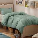 Bedsure Duvet Cover Twin/Twin XL Size - Soft Double Brushed Bedding Set for Kids & Adults, Zipper Closure, 2 Pieces, Includes 1 Duvet Cover (68"x90") & 1 Pillow Sham, NO Comforter, Sage Green