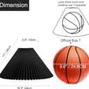 Pleated Black Lamp Shade for Arc/Arched Table Lamp/Floor Lamps Replacement spider lampshade-black 5.9"Top X 16.5"Bottom X 11"High, 16.5in