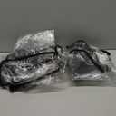 3 Pieces Suitcase Cover for Luggage TSA Approved Clear PVC Waterproof Suitcase Protectors Fits 20 24 28 Inch Wheel Baggage, Travel Essentials Accessories (Black Trim)