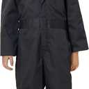 TOPTIE Kid's Coverall for Boys Mechanic Christmas Halloween Suit Costume Toddler Flightsuit-Black-9/10Y