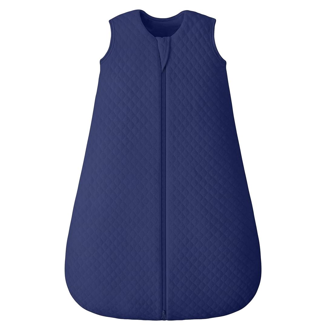 Baby Sleep Sack 12-18 Months 2.5 TOG, Winter Cotton Sleep Sacks Newborn and Infant, Warm Quilted Baby Wearable Blanket, Newborn Sleeping Bag with 2-Way Zipper Blue 1 Pack (Large)