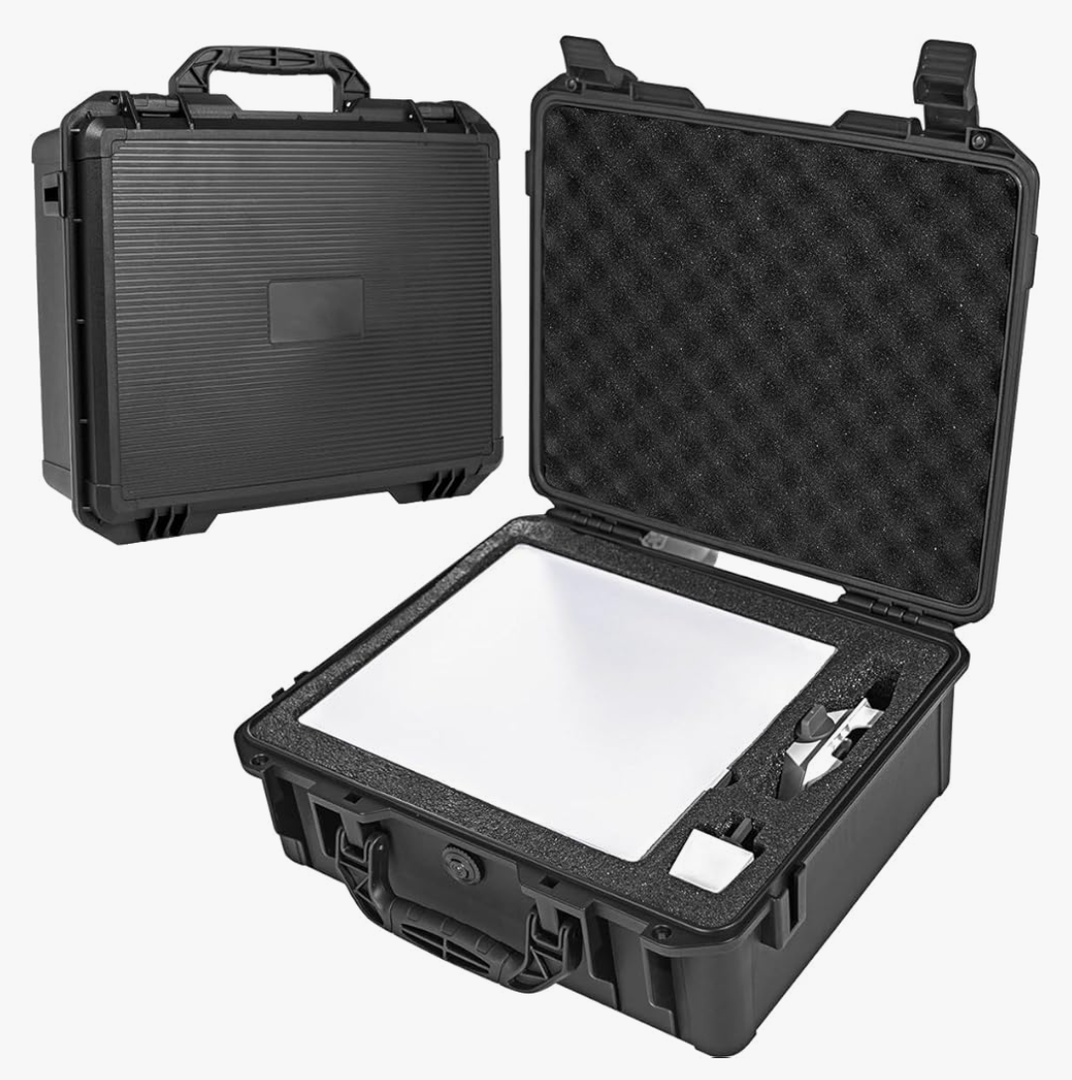 Starlink Mini Waterproof Hard Case-Travel Portable Storage Case fits Starlink Mini Dish Kit Perfectly Protection for Kickstand,Pipe Adapter,Cables,Power Supply&More,Durable Foam-Dual Layer Shock