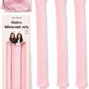Littles Heatless Curls Overnight Rods - Upgraded Directional Grip Velvet Heatless Hair Curler to Sleep in No Heat Heatless Curling Flexi Rods Foam Hair Rollers for Blowout Look Long & Short Hair