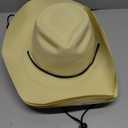 Hicarer 12 Pieces Disposable Plastic Cowboy Hat Set
