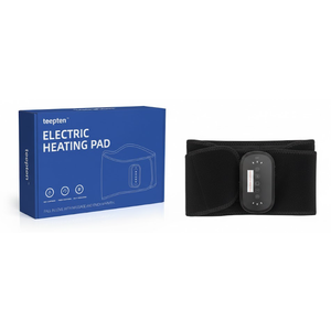 Teepten Electric Heating Pad with Massage, Cordless Massager for Lower Back, 4000mAh Battery, Portable Waist Wrap Belt, for Pain Relief, Lumbar Support, Gift for Men and Women