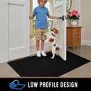PLEASOR Front Door Mat Outside Entrance, Absorbent and Dirt Resistant Welcome Mat Indoor Outdoor, Non-Slip Backing Entry Mat, Fade Resistant, Easy Clean Low Profile Doormat for Entryway, 29x17, Black