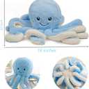 JOSON Cute Octopus Plush Toys, Soft Octopus Stuffed Animals, Girls and Boys Adult Birthday (16 Inch, Blue)
