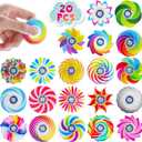 20PCS Mini Fidget Spinner Toys, Party Favors Goodie Bag Stuffers for Kids Teens, Stress Relief Sensory Toys for Kids & Adults, Treasure Box Toy Classroom Prizes(Random)