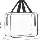 HAOGUAGUA 2-Piece Large Clear Makeup Cosmetic Organizer Bag, Plastic Tote Bags, Waterproof Transparent Handbag Purse