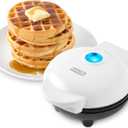 Dash Mini Waffle Maker- Compact Electric Iron for Creative Homemade Treats - PTFE nonstick surface - Easy-to-Clean - Perfect for Kids & Families - White