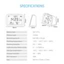 WiFi Thermometer Hygrometer, Smart Indoor Bluetooth Temperature Humidity Sensor with App Alerts, Temperature Humidity Time & Light Monitoring 4-in-1 Perfect for Greenhouse Home RV Wine Cellar