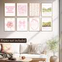 2 x Losyze Trendy Christian Wall Art Bundle Gallery Wall Set Pink Coquette Home Decor Art 8 X 10 Inch (UNFRAMED) (Yellow)