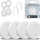 Air Tracker Tags-4 Pack for Android, Item Locator Key Finder Works with Find Hub App, Luggage Tracker for Keys, Wallet, Suitcase, IP67 Waterproof, Compatible with Android Phone