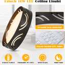 foucasal Modern LED Flush Mount Ceiling Light with Night Light Black 13", 12.79inch Arc Pattern