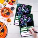 4" x 6"Halloween Invitation Card - 20 Fill-in Cards With Envelopes Wine Glass Skull Pattern Party Invitation Card - Applies To Costume Party, Scary, Birthday Invite Cards, Party Supplies - A06