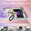 Toycamp for Samsung Galaxy Z Flip 5 Case with Ring Holder, Cute Heart Graffiti Designed Fun Funny Shockproof Protective Designer Phone Cases for z flip 5 for Women Girls Boys Teens Kids