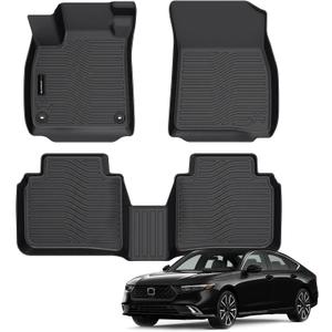All Weather Floor Mats Fit for Honda Accord 2023 2024 2025 2026 Include Hybrid TPE Rubber Liners Set Accord Accessories All Season Guard Odorless Anti-Slip Floor Mats