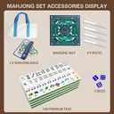 American Acrylic Mahjong Set with Golf Themed, 2 Carrying Bags, 4 Acrylic Racks with Pushers, Silent Mat & 3 Dice – Portable American Mahjong Game Set for Adults, Family Game Night & Travel