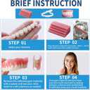DIY Denture Temporary Veneers Kit for Women and Men, Upper and Lower Tooth Replacement Kit, Nature and Comfortable (1 Count (Pack of 1)