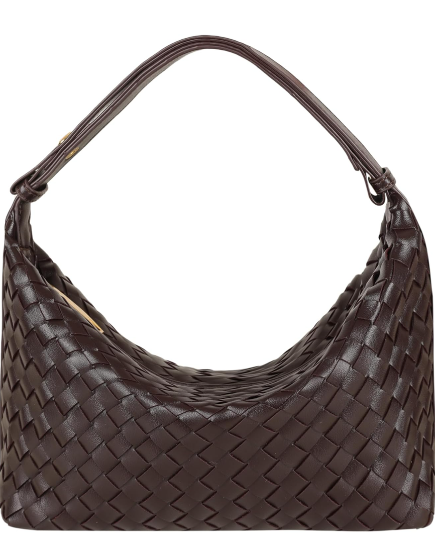 Vegan Leather Woven Tote Handbag, Top-handle Shoulder Bag, Woven Leather Pure Underarm Purse, Clutch Bag Braided Bag