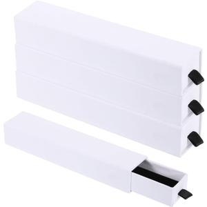 uxcell 4 Pack Cardboard Jewelry Gift Box, 8.3 x 1.8 Inch Long Necklaces Pendants Bracelets Jewelry Display Boxes for Wedding, Proposal, Birthdays and Anniversary (White)