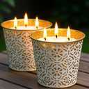 Citronella Candles Outdoor, 28oz Large Citronella Candles - 180 Hours Burn Time, 3-Wicks Outdoor Candle for Patio, Garden, Camping, Yard, Balcony, Summer Party & Home