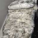 Sheepskin Rug, Fluffy Shag Area Rug, Super Soft 24 x 72 Sheepskin Hair Rug, Silver Grey Pile Rug, Decorative Throw Rugs for Bedrooms, Children's Rooms, Living Rooms (Silver Grey, 24" x 72")